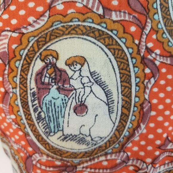 60s retro funky print blouse - Picture 9 of 11